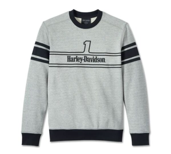 Harley-Davidson #1 Racing Sweatshirt für Herren - Charcoal Grey Heather 96016-24VM