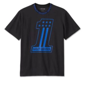 Harley-Davidson Herren T-Shirt #1 Racing Short Sleeve Black 96424-24VM