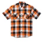 Harley-Davidson Herren Hemd Bar & Shield Wrinkle Resistant Orange Plaid 96550-24VM