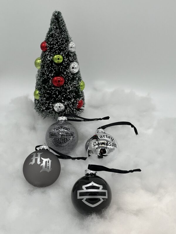 Harley-Davidson Ball Ornament Set Old English HDX-99312