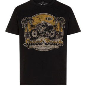 Kurzarm Shirt Rokker schwarz