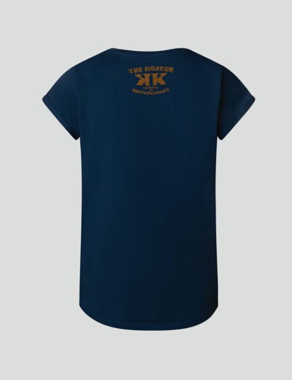  The Rokker Damen T-Shirt Savage Roses blau C4006705