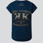 The Rokker Damen T-Shirt Savage Roses blau C4006705