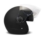 mattschwarzer Motorrad Vollvisierhelm