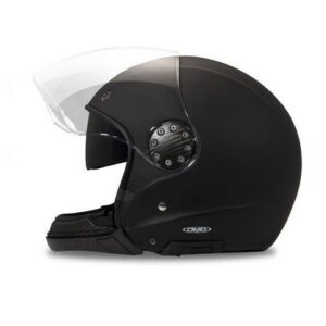 mattschwarzer Motorrad Vollvisierhelm