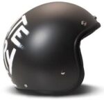 mattschwarzer Helm ohne Visier mit Schrift "I hate everyone"