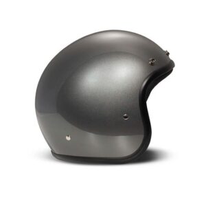 Helm glänzend grau mit Schimmereffekt