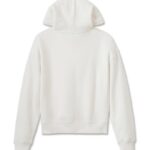 Kuscheliger Harley Davidson Hoodie in weiß mit cremefarbenem Bar & Shield Emblem auf der Vorderseite