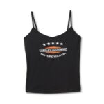 Schwarzes Harley Davidson Damen Mesh Shirt mit extra Tank Top