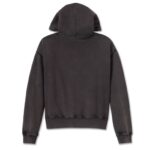 Schwarzer, used look Harley Davidson Kapuzenpullover mit Taschen an der Vorderseite und Bar & Shield Logo