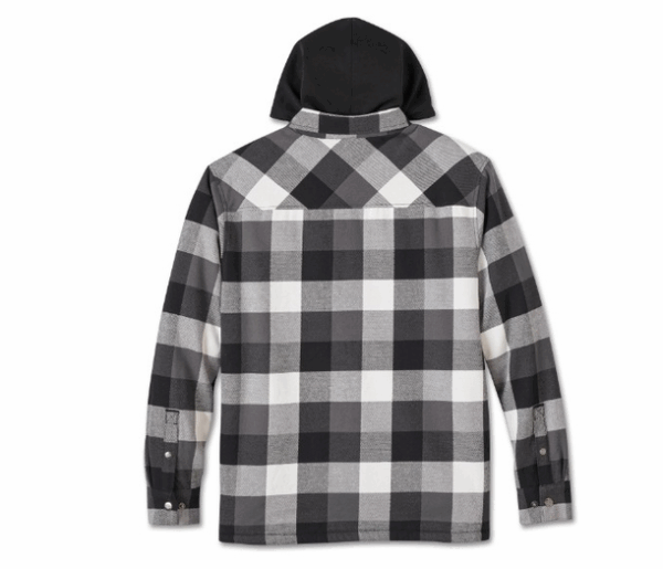 Hemdjacke von Harley-Davidson weiß schwarz Karo
