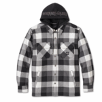 Hemdjacke von Harley-Davidson weiß schwarz Karo