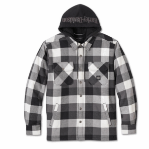 Hemdjacke von Harley-Davidson weiß schwarz Karo
