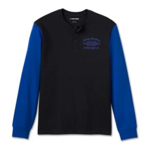 Langarm Shirt blau schwarz von Harley-Davidson