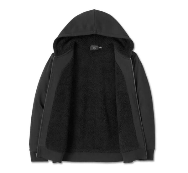 Flauschiger Hoodie für Männer in Schwarz von Harley-Davidson