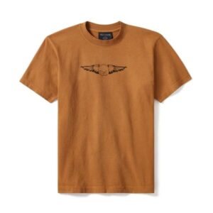 Harley-Davidson Kurzarmshirt hellbraun mit Skizzenzeichnung