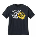 Harley-Davidson Damen T-Shirt Rose Racer Oversized schwarz 96484-24VW