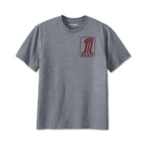 Kurzarm Shirt grau mit rotem 1er am Rücken