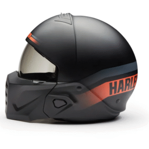 Helm von Harley-Davidson mit abnehmbarer Kinnmaske in mattschwarz