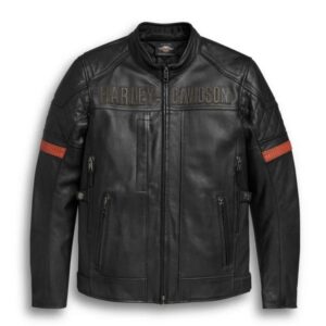 Lederjacke Harley-Davidson schwarz wasserdicht
