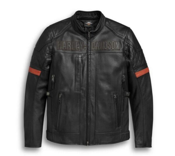 Lederjacke Harley-Davidson schwarz wasserdicht