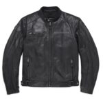 Lederjacke schwarz mit Totenkopf am Rücken