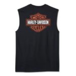 Ärmelloses schwarzes Shirt von Harley-Davidson mit Bar&Shield am Rücken