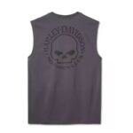 Ärmelloses graues Shirt mit Willie G. Skull am Rücken