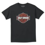 Harley-Davidson Kurzarmshirt schwarz mit Bar & Shiel vorne