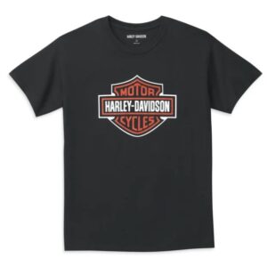 Harley-Davidson Kurzarmshirt schwarz mit Bar & Shiel vorne