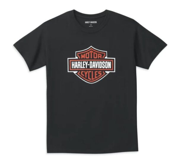Harley-Davidson Kurzarmshirt schwarz mit Bar & Shiel vorne