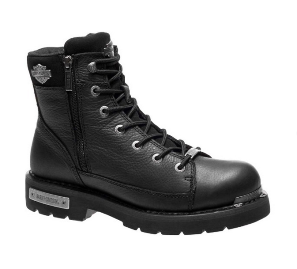Motorradstiefel von Harley-Davidson aus Leder mit Verzierung