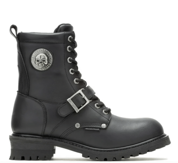 Herren Lederstiefel von Harley-Davidson mit Totenkopf auf der Seite