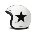 Helm von DMD ohne Visier weiß mit schwarzem Stern auf der Seite
