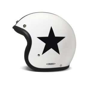 Helm von DMD ohne Visier weiß mit schwarzem Stern auf der Seite