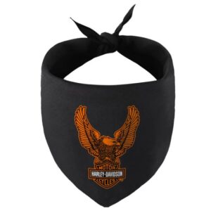 Hundehalstuch schwarz mit Bar & Shield Eagle Emblem
