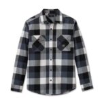 Blau weiß karriertes Langarmhemd von Harley-Davidson