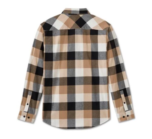 Beige-schwarzes Karohemd von Harley-Davidson