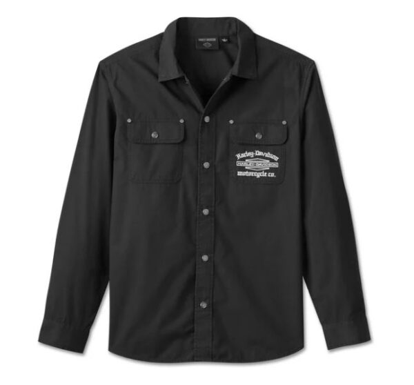 Langarmhemd Harley-Davidson schwarz