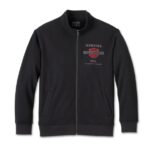 Zip Pulli mit flauschigem Innenfutter und Logo auf der linken Brust