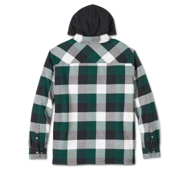 Harley-Davidson Flanell Hemdjacke grün weiß karo
