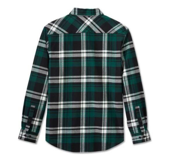 Langarm Karohemd grün weiß von Harley-Davidson