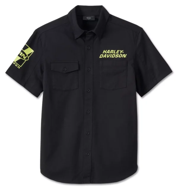 Harley-Davidson Herren Hemd kurz Willie G Skull schwarz 96231-24VM