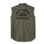 Harley-Davidson Herren Hemd ärmellos V-Twin Equipped grün 96497-25VM