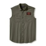 Harley-Davidson Herren Hemd ärmellos V-Twin Equipped grün 96497-25VM