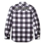 abriebfestes kariertes Hemd von Harley schwarz/weiß