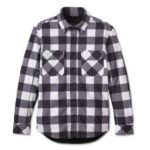 abriebfestes kariertes Hemd von Harley schwarz/weiß