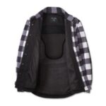 abriebfestes kariertes Hemd von Harley schwarz/weiß