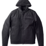 abriebfeste schwarze Jacke von Harley mit Innenweste