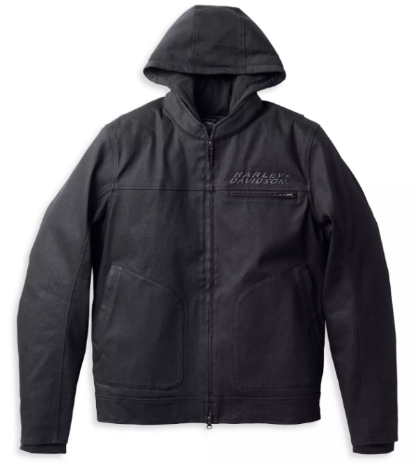 abriebfeste schwarze Jacke von Harley mit Innenweste